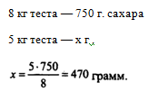 На изготовление 8 кг теста для торта требуется 750 г