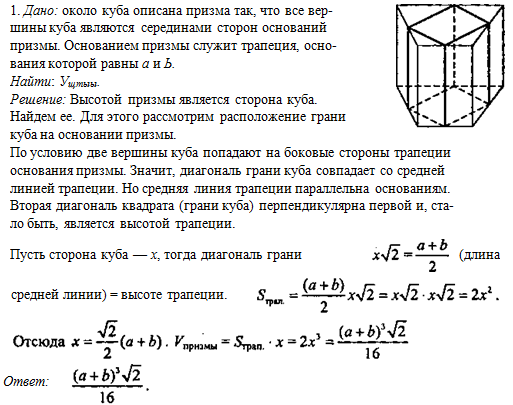 Около куба описан