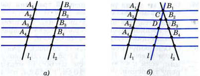 Ас 2 30 мм прямые a k l m параллельны друг другу используя теорему фалеса